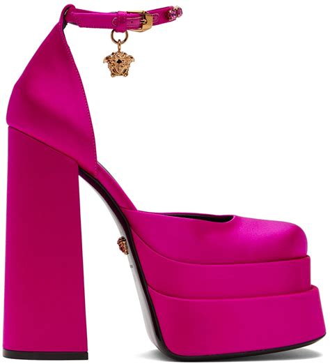 versace pink platform heels|versace platform heels 2021.